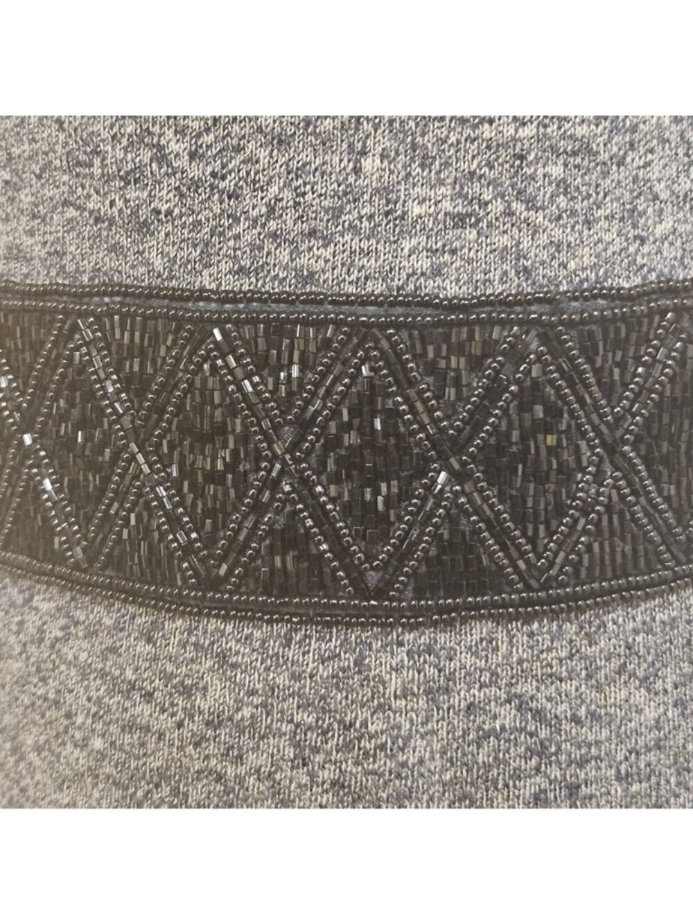 Talbots Waist Belt Womens Size L Black Fabric Beaded Hook And Loop Closure - Picture 6 of 8